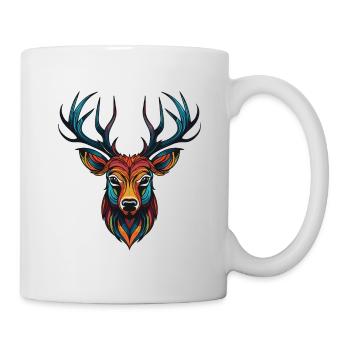Hirsch Portrait - Tasse - Weiß - Rechts