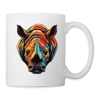 Nashorn Portrait - Tasse - Weiß - Rechts