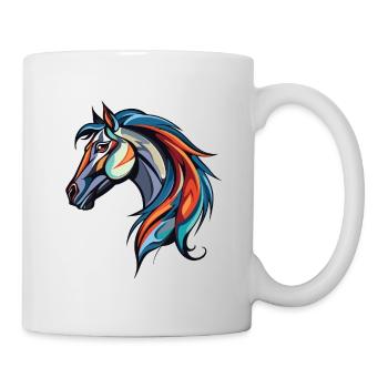 Pferd Portrait - Tasse - Weiß - Rechts