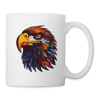 Adler Portrait - Tasse - Weiß - Rechts