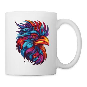 Rooster Portrait - Mug - white - Right