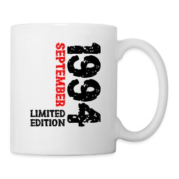 1994 September Limited Edition 29. Geburtstag Deko - Tasse - Weiß - Rechts
