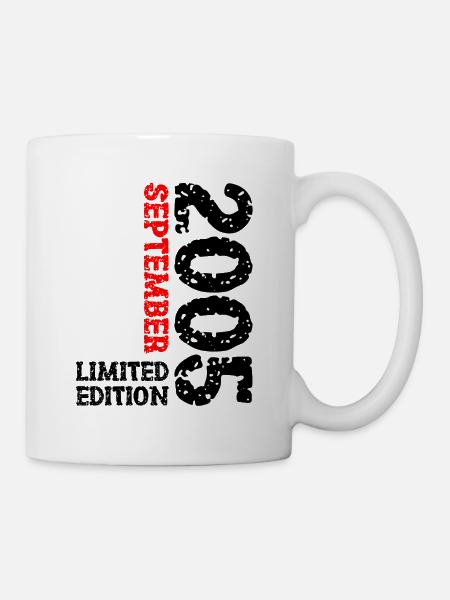 2005 Septembre Edition Limitée 18th Birthday Décoration - Mug blanc - blanc