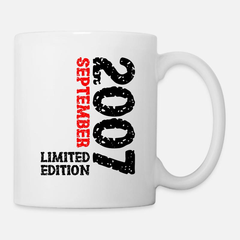 2007 September Limited Edition 16. Geburtstag Deko - Tasse - Weiß
