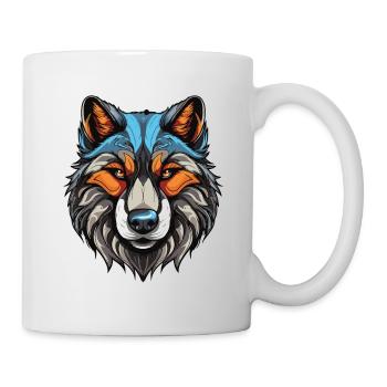Portrait de chien Husky - Mug blanc - blanc - Droite