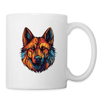 German Shepherd Dog Portrait - Mug - white - Right