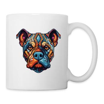 Portrait de chien bouledogue - Mug blanc - blanc - Droite