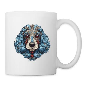Portrait de chien caniche - Mug blanc - blanc - Droite