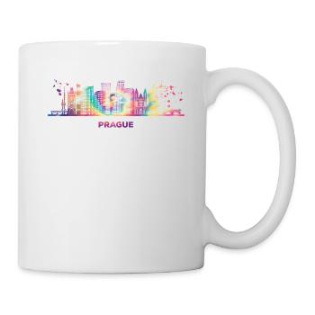 Praguer Skyline Stadtbild Prag - Tasse - Weiß - Rechts