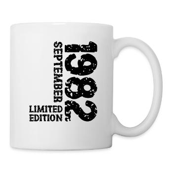1982 September Limited Edition 41. Geburtstag Deko - Tasse - Weiß - Rechts