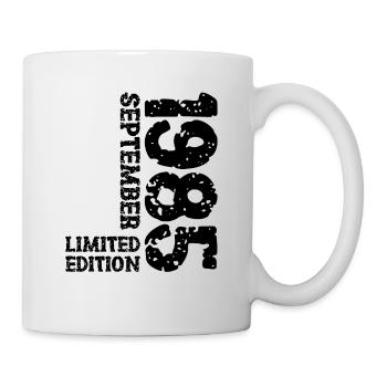 1985 September Limited Edition 38. Geburtstag Deko - Tasse - Weiß - Rechts