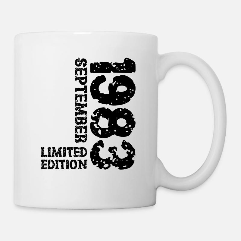 1983 September Limited Edition 40. Geburtstag Deko - Tasse - Weiß