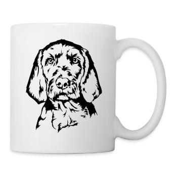 Vizsla Drahthaar Portrait Hund Hunde Wilsigns - Tasse - Weiß - Rechts