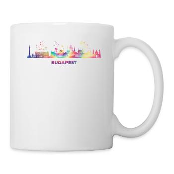 Budapester Skyline Budapest - Tasse - Weiß - Rechts