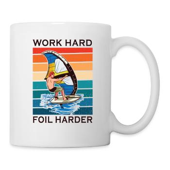 Travailler dur Foil Wing Foil Wingsurf - Mug blanc - blanc - Droite