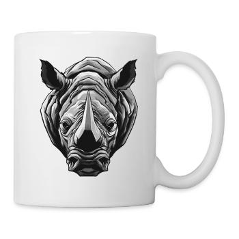 Rhinocéros Portrait Animal - Mug blanc - blanc - Droite