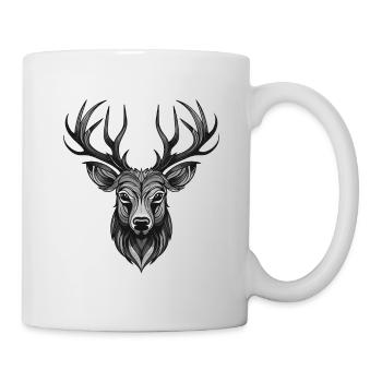 Cerf Portrait Animal - Mug blanc - blanc - Droite