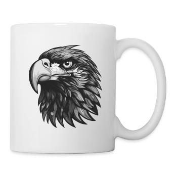 Adler Portrait Tier - Tasse - Weiß - Rechts