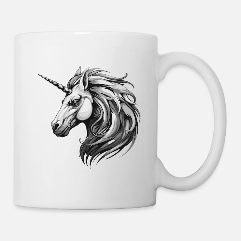 Einhorn Portrait Tier - Tasse - Weiß