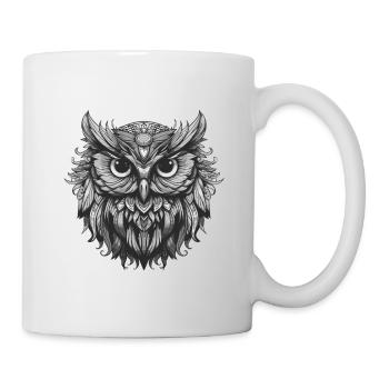 Hibou Portrait Animal - Mug blanc - blanc - Droite