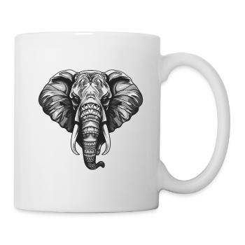 Éléphant Portrait Animal - Mug blanc - blanc - Droite