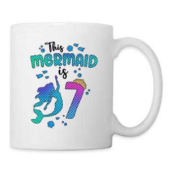 Cette sirène est 7 ans Sirène 7ème - Mug blanc - blanc - Droite