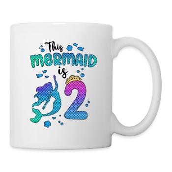Cette sirène est 2 ans sirène fille 3ème - Mug blanc - blanc - Droite
