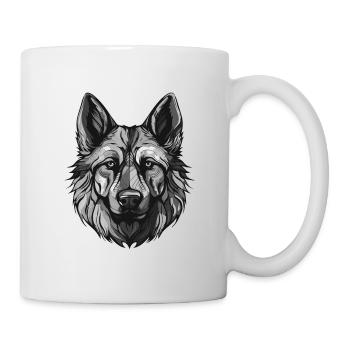 German Shepherd Dog Portrait Animal - Mug - white - Right