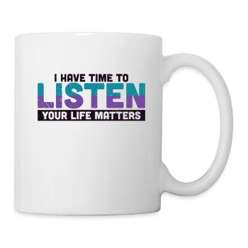 J’ai le temps d’écouter - Mug blanc - blanc - Droite