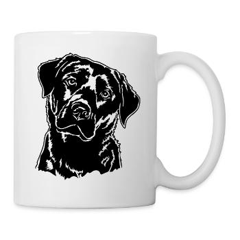 Labrador Retriever Portrait Chien Chiens Wilsigns - Mug blanc - blanc - Droite