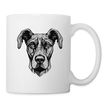 Grand Danois Chien Portrait Animal - Mug blanc - blanc - Droite