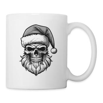 Weihnachtsmann Totenkopf Weihnachten - Tasse - Weiß - Rechts
