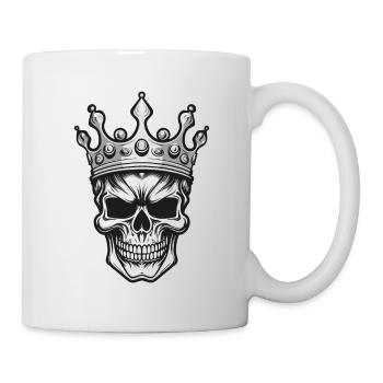 Symbole de la couronne de crâne de roi - Mug blanc - blanc - Droite