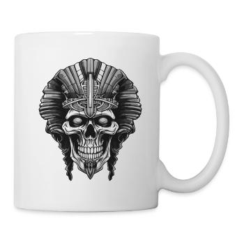 Symbole du crâne de pharaon - Mug blanc - blanc - Droite