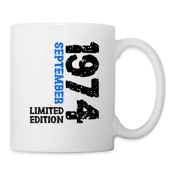 1974 September Limited Edition 49. Geburtstag Deko - Tasse - Weiß - Rechts