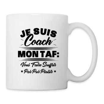 Homme Coach Humour Cadeau Sportif Coach - Mug blanc - blanc - Droite