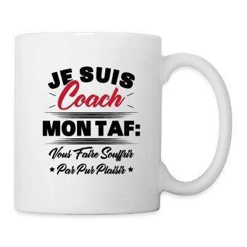 Homme Coach Humour Cadeau Sportif Coach - Mug blanc - blanc - Droite