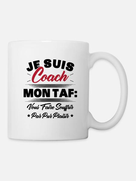 Homme Coach Humour Cadeau Sportif Coach - Mug blanc - blanc