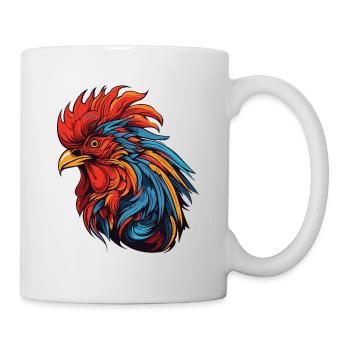 Rooster Portrait - Mug - white - Right
