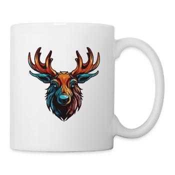 Elch Portrait - Tasse - Weiß - Rechts
