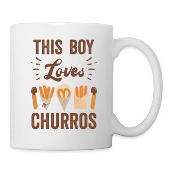 Ce garçon aime les churros Drôles de churros - Mug blanc - blanc - Droite