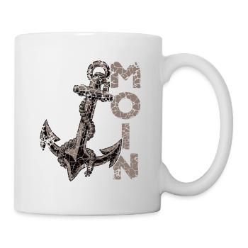 Moin Anker Ostfriesland Ostfriese - Tasse - Weiß - Rechts