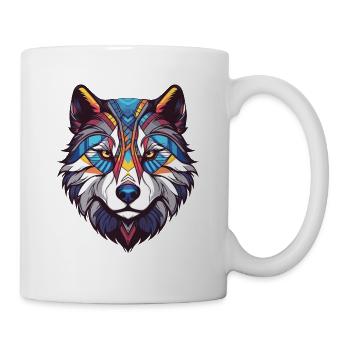 Portrait de chien Husky - Mug blanc - blanc - Droite