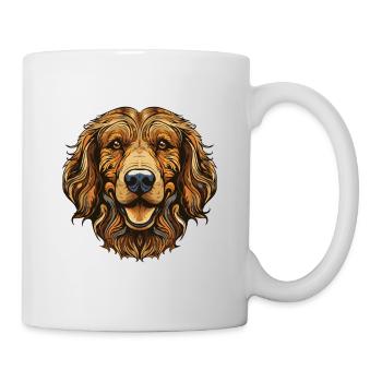 Portrait de chien Golden Retriever - Mug blanc - blanc - Droite