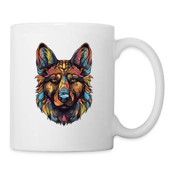 German Shepherd Dog Portrait - Mug - white - Right