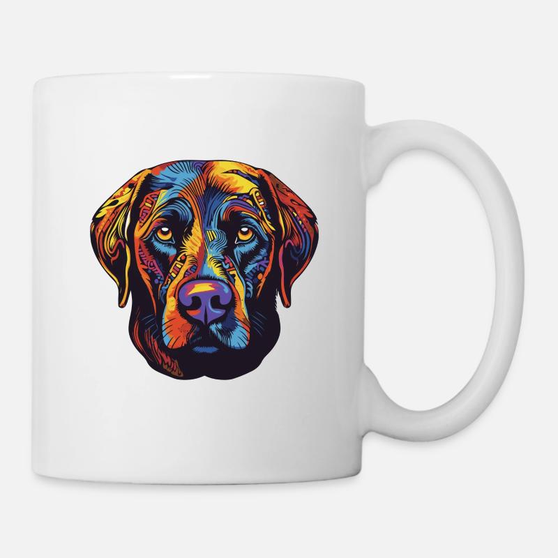 Labrador Hund Portrait - Tasse - Weiß