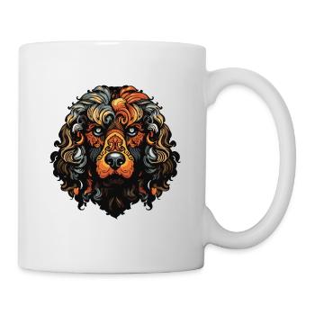 Portrait de chien caniche - Mug blanc - blanc - Droite