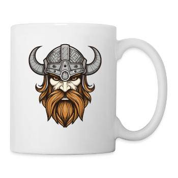 Wikinger Krieger Valhalla Kopf - Tasse - Weiß - Rechts