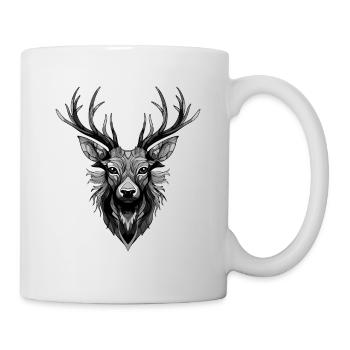 Hirsch Portrait - Tasse - Weiß - Rechts