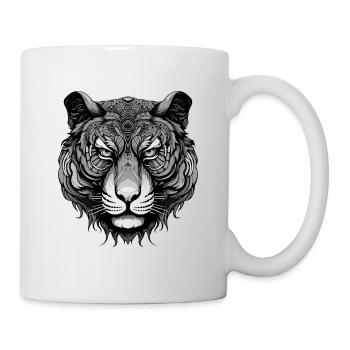Tiger Portrait - Tasse - Weiß - Rechts